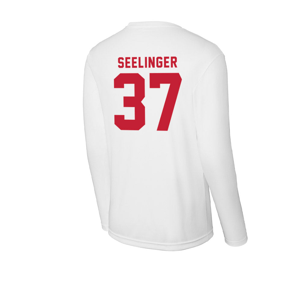 Miami of Ohio - NCAA Men's Ice Hockey : Ryan Seelinger - Activewear Long Sleeve T-Shirt-1