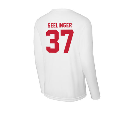 Miami of Ohio - NCAA Men's Ice Hockey : Ryan Seelinger - Activewear Long Sleeve T-Shirt-1