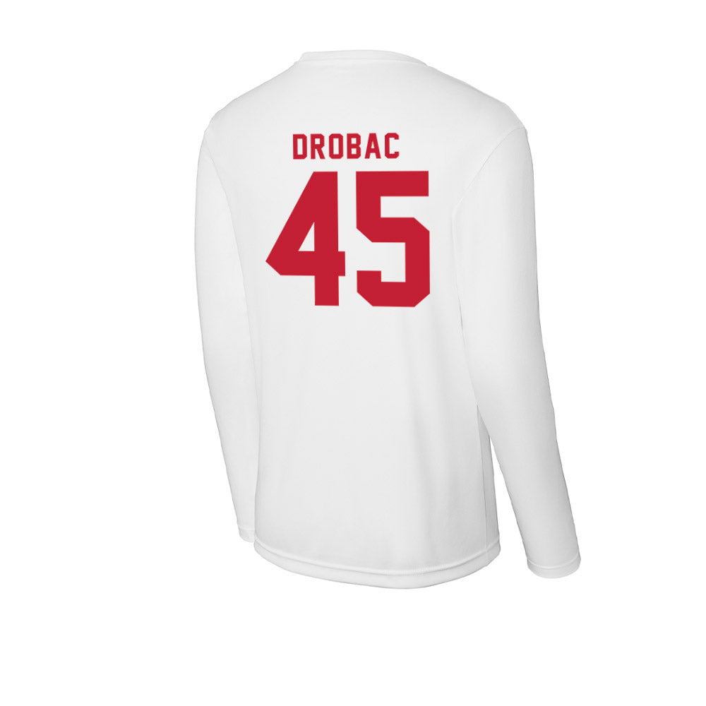 Miami of Ohio - NCAA Men's Ice Hockey : Matteo Drobac - Activewear Long Sleeve T-Shirt-1