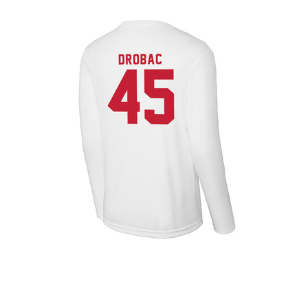 Miami of Ohio - NCAA Men's Ice Hockey : Matteo Drobac - Activewear Long Sleeve T-Shirt-1
