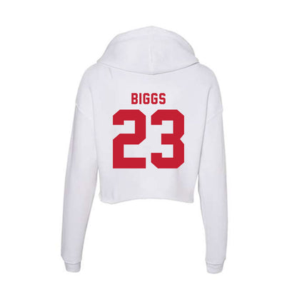 Miami of Ohio - NCAA Women's Basketball : Audrey Biggs - Women's Crop Fleece Hoodie-1