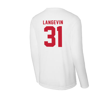 Miami of Ohio - NCAA Men's Ice Hockey : Mathis Langevin - Activewear Long Sleeve T-Shirt-1
