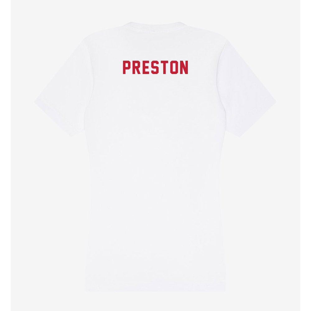 Miami of Ohio - NCAA Women's Synchronized Skating : Elizabeth Preston - Women's V-Neck T-Shirt-1