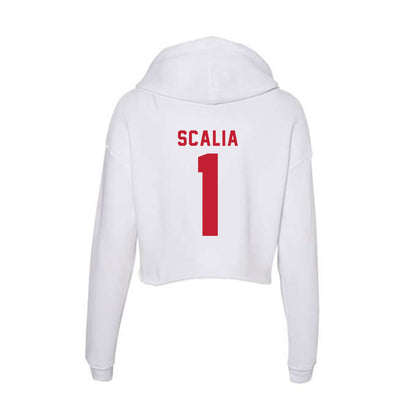 Miami of Ohio - Women's Basketball Alumni : Amber Scalia - Women's Crop Fleece Hooded Sweatshirt-1