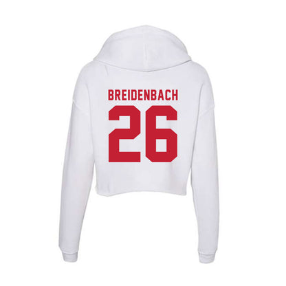 Miami of Ohio - NCAA Baseball : Mason Breidenbach - Women's Crop Fleece Hoodie-1