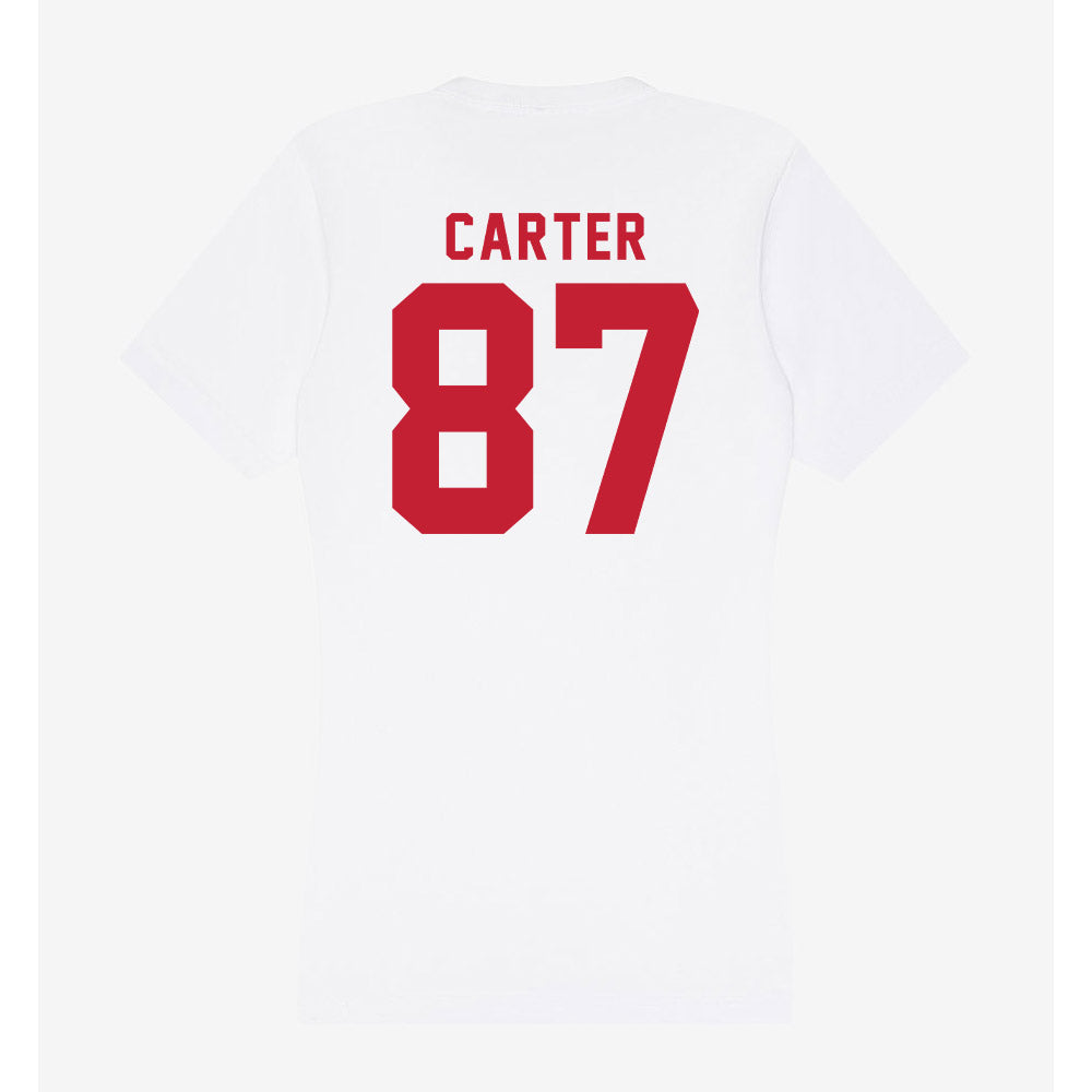 Miami of Ohio - NCAA Softball : Ella Carter - Women's V-Neck T-Shirt-1