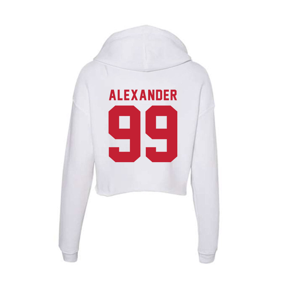 Miami of Ohio - NCAA Football : Oyeka Alexander - Women's Crop Fleece Hooded Sweatshirt-1