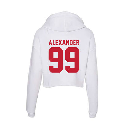 Miami of Ohio - NCAA Football : Oyeka Alexander - Women's Crop Fleece Hooded Sweatshirt-1