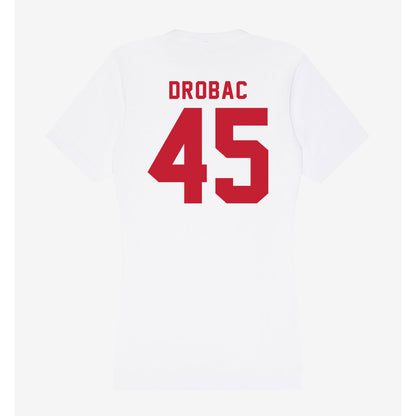 Miami of Ohio - NCAA Men's Ice Hockey : Matteo Drobac - Women's V-Neck T-Shirt-1