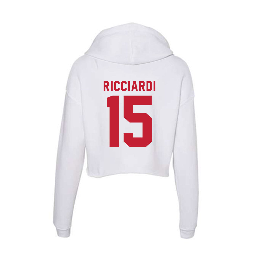 Miami of Ohio - NCAA Softball : Angelina Ricciardi - Women's Crop Fleece Hoodie-1