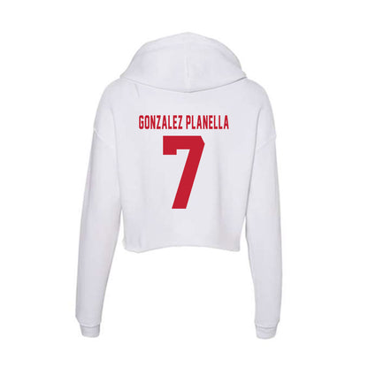 Miami of Ohio - Women's Basketball Alumni : Clara Gonzalez Planella - Women's Crop Fleece Hooded Sweatshirt-1