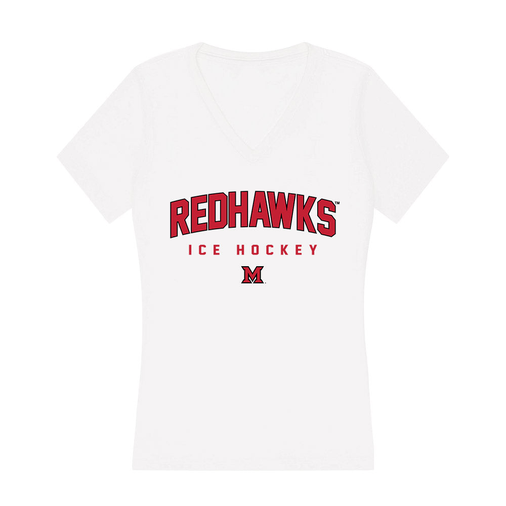 Miami of Ohio - NCAA Men's Ice Hockey : David Helledy - Classic Shersey Women's V-Neck T-Shirt-0