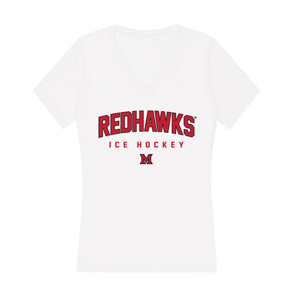 Miami of Ohio - NCAA Men's Ice Hockey : David Helledy - Classic Shersey Women's V-Neck T-Shirt-0