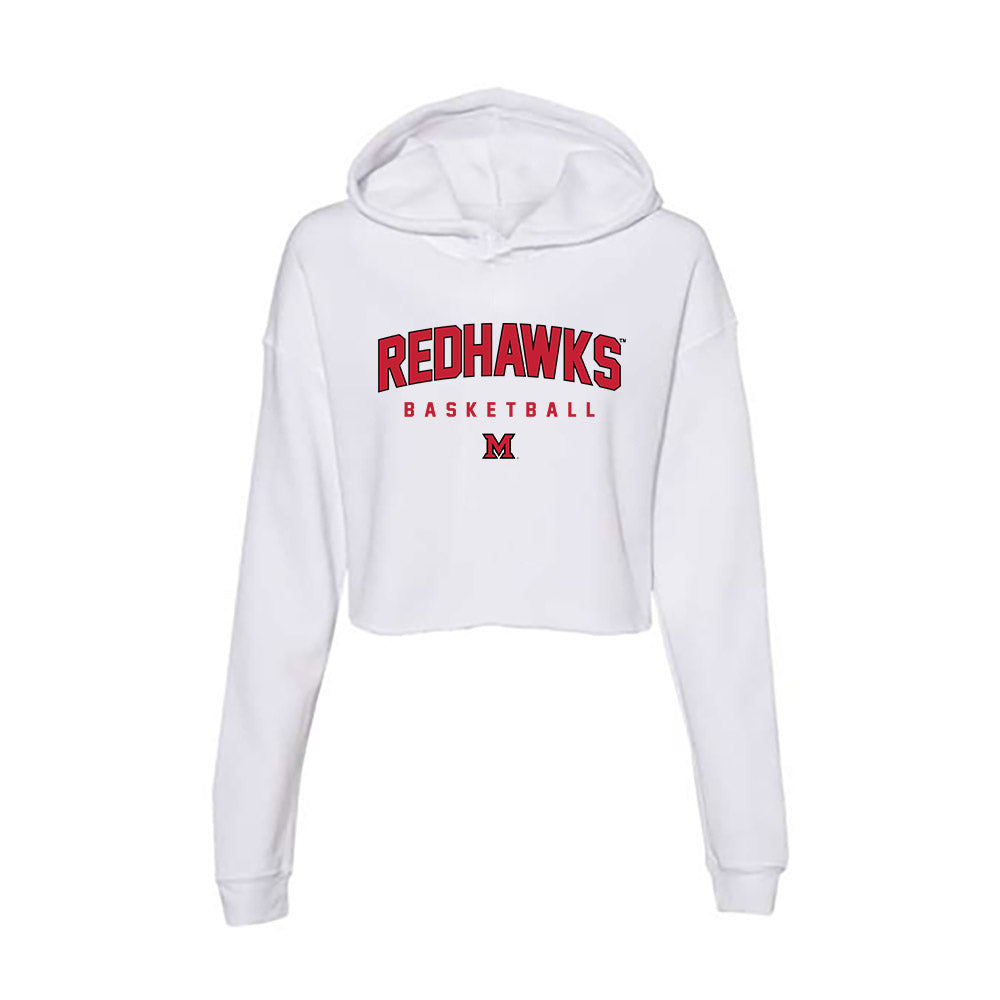 Miami of Ohio - NCAA Women's Basketball : Addison Baxter - Women's Crop Fleece Hoodie-0
