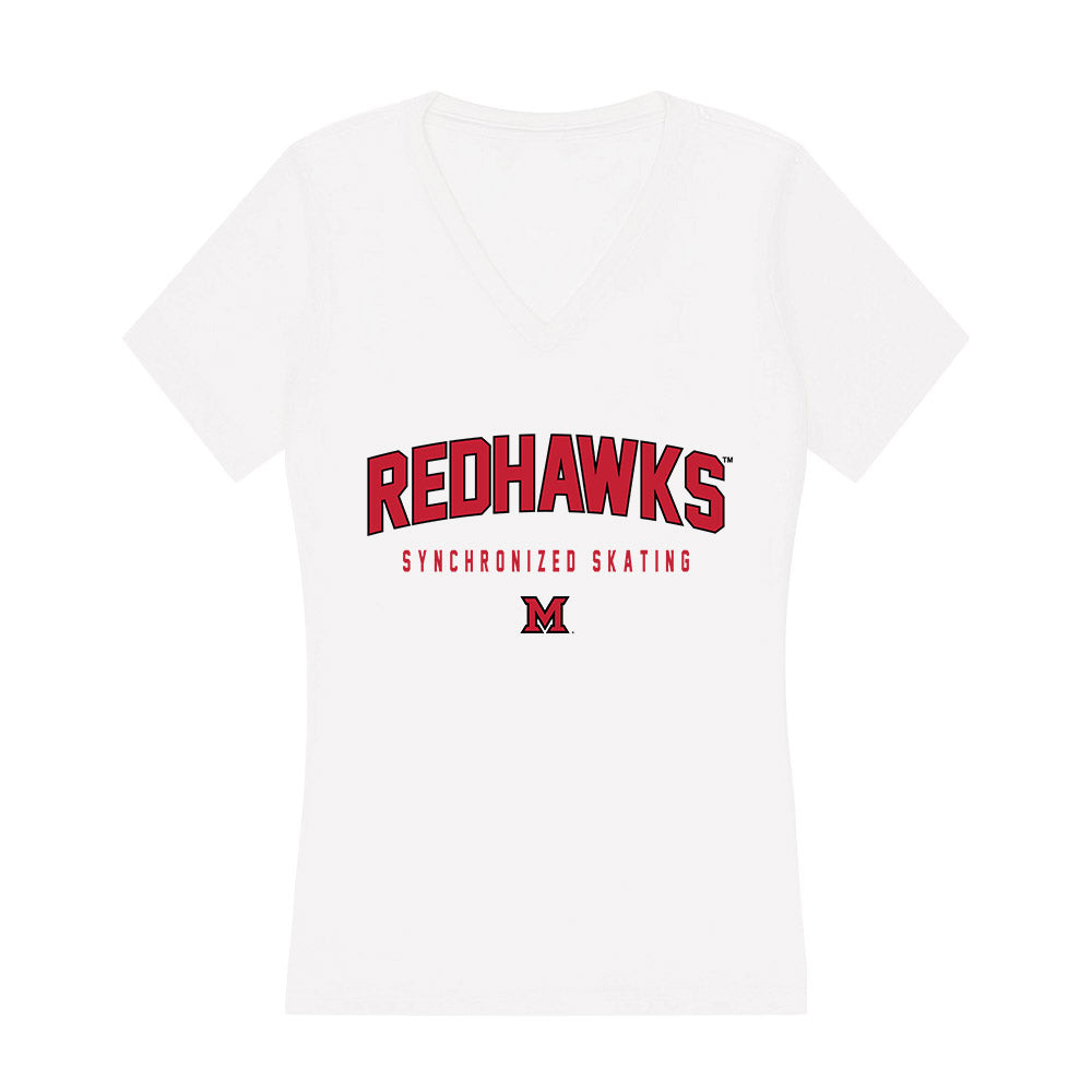 Miami of Ohio - Synchronized Skating : Isabelle Beaver - Women's V-Neck T-Shirt-0