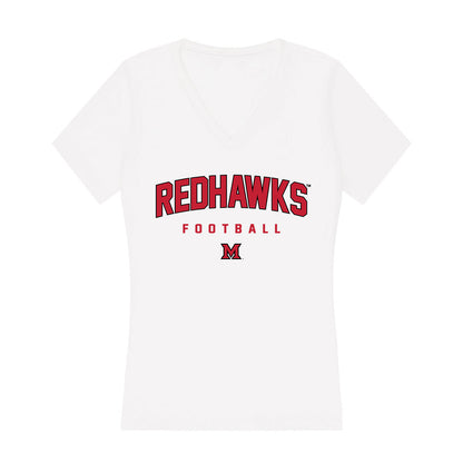 Miami of Ohio - NCAA Football : Michael Parrish - Women's V-Neck T-Shirt-0
