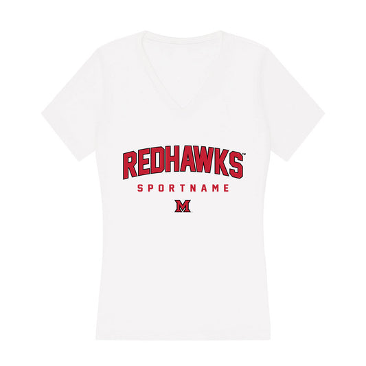 Miami of Ohio - Synchronized Skating : Elizabeth Brown - Women's V-Neck T-Shirt-0