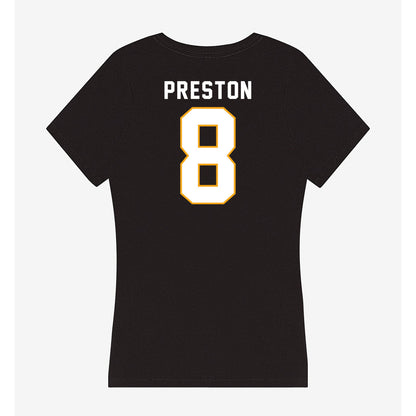 VCU - NCAA Women's Basketball : Daija Preston - Women's V-Neck T-Shirt-1