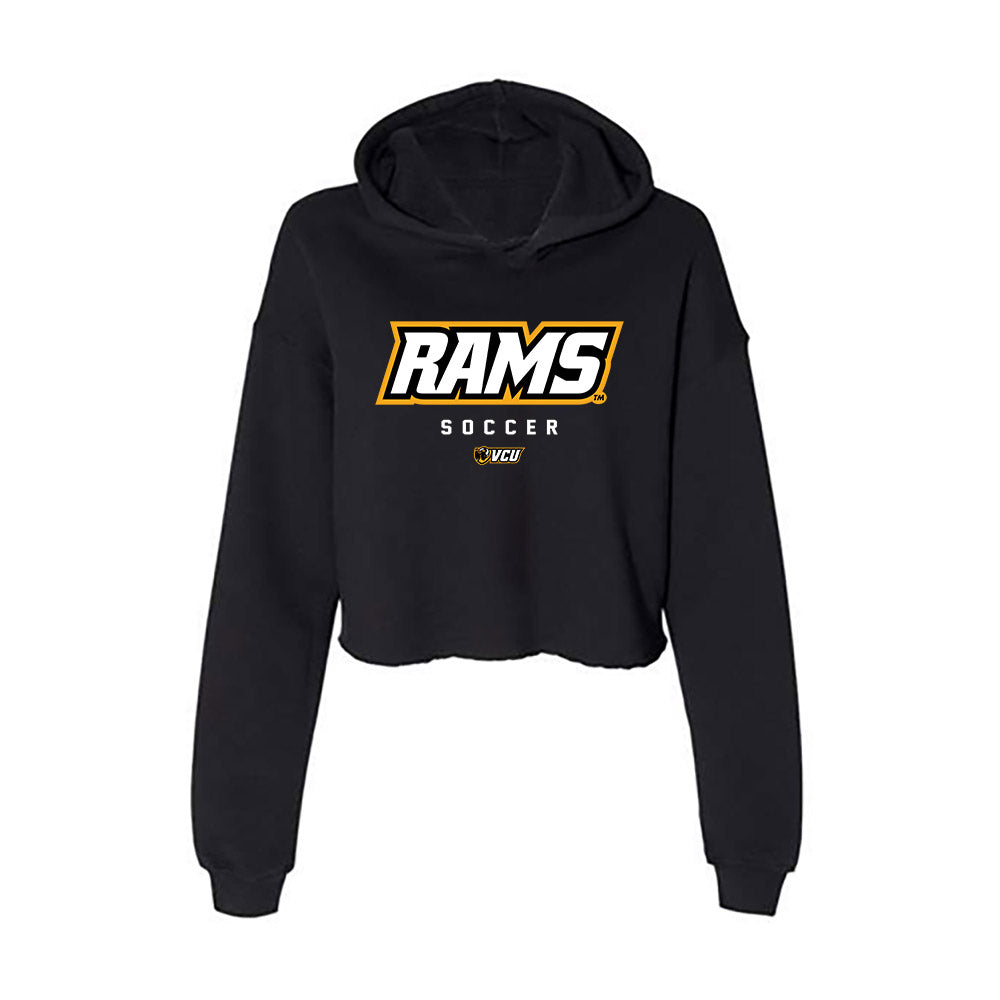 VCU - NCAA Men's Soccer : Fabian Garita - Women's Crop Fleece Hooded Sweatshirt-0