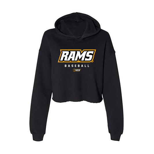 VCU - NCAA Baseball : Braydon Hallman - Women's Crop Fleece Hooded Sweatshirt-0