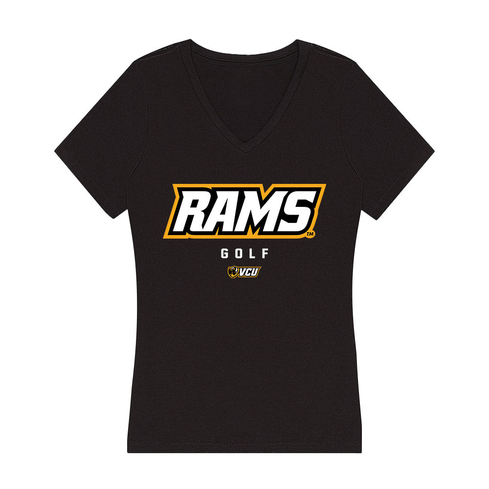 VCU - NCAA Men's Golf : Mason Minkel - Women's V-Neck T-Shirt-0
