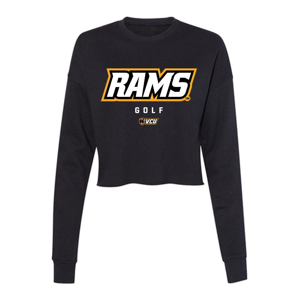 VCU - NCAA Men's Golf : Carson Looney - Women's Cropped Crew Fleece-0