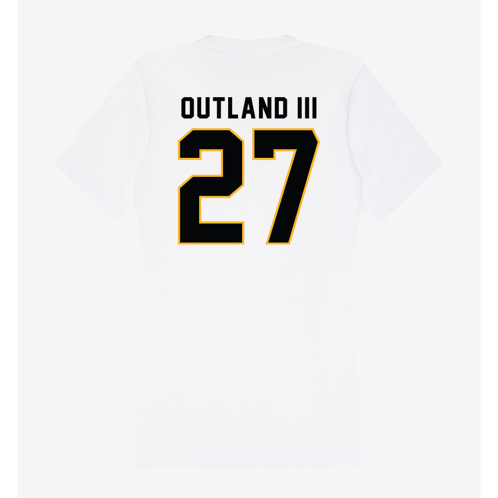 Kennesaw - NCAA Football : Clarence Outland III - Women's V-Neck T-Shirt-1