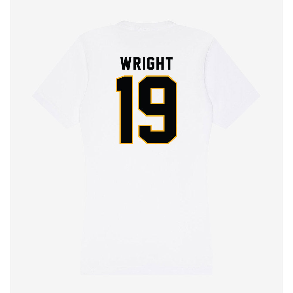 Kennesaw - NCAA Football : Maliki Wright - Women's V-Neck T-Shirt-1