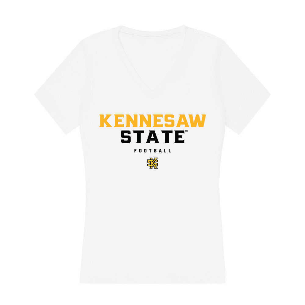 Kennesaw - NCAA Football : Marcus Patterson - Women's V-Neck T-Shirt-0