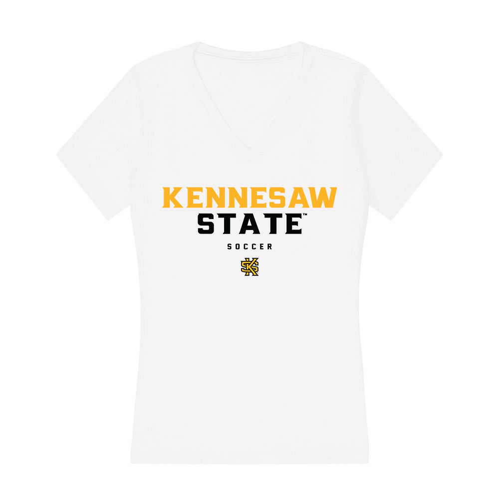 Kennesaw - NCAA Women's Soccer : Symone Thomas - Women's V-Neck T-Shirt-0