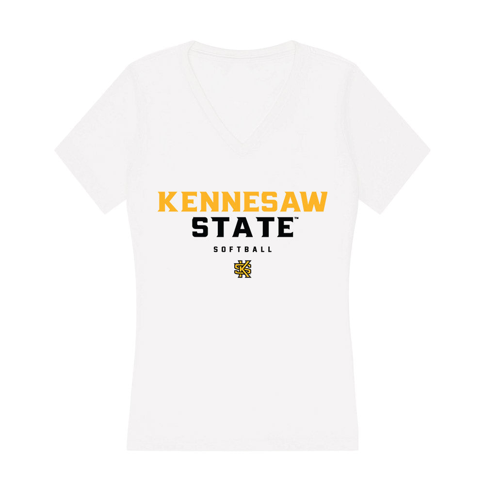 Kennesaw - NCAA Softball : Ava Guzowski - Women's V-Neck T-Shirt-0