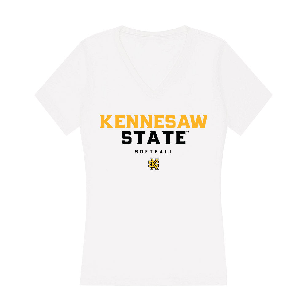 Kennesaw - NCAA Softball : Addison Smith - Women's V-Neck T-Shirt-0