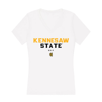 Kennesaw - NCAA Women's Golf : Ariana Silva - Women's V-Neck T-Shirt-0