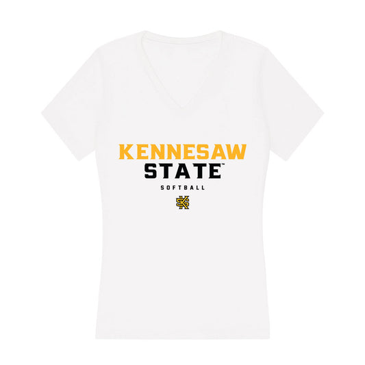 Kennesaw - NCAA Softball : Macie Howes - Women's V-Neck T-Shirt-0