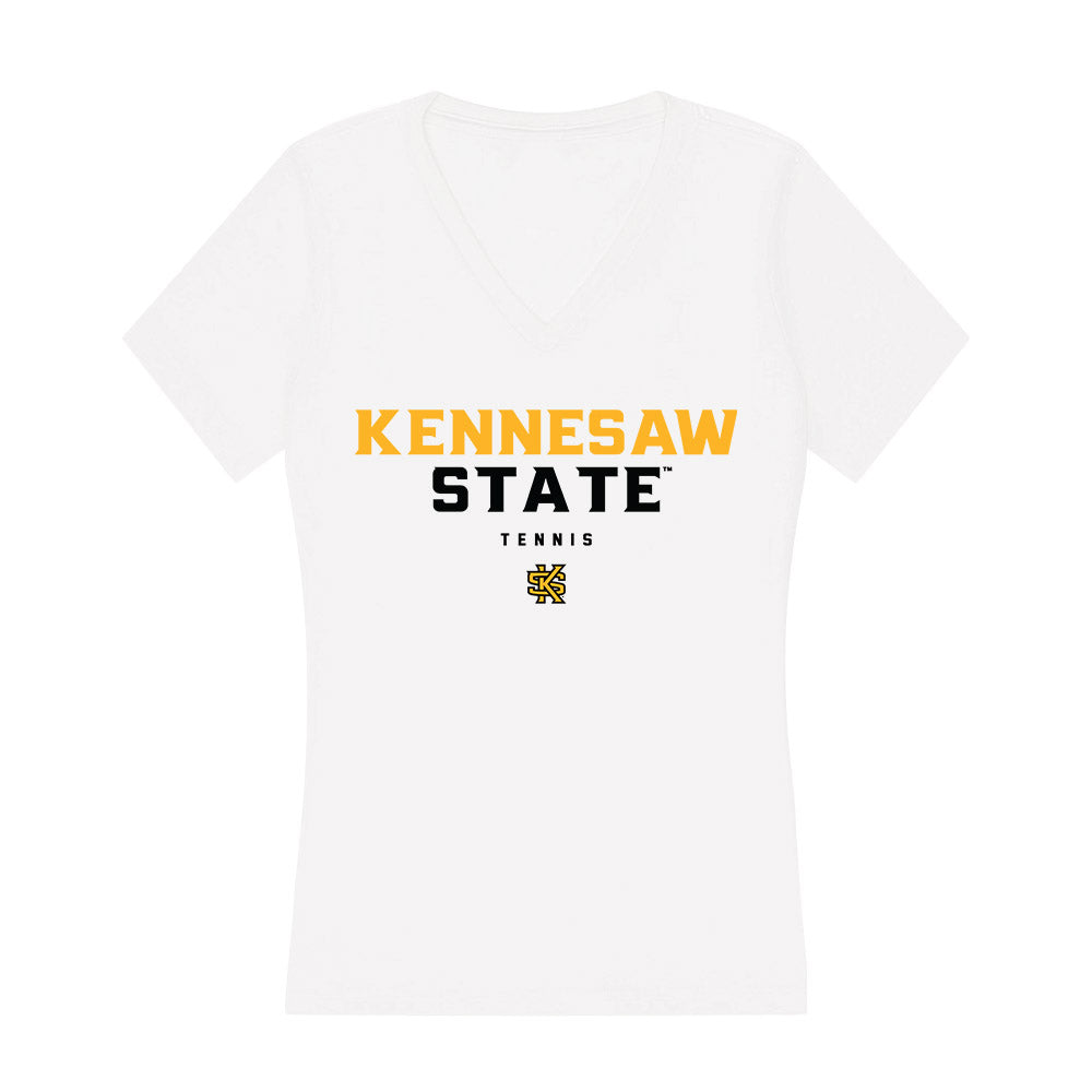Kennesaw - NCAA Women's Tennis : Maria Ivankovic - Women's V-Neck T-Shirt-0