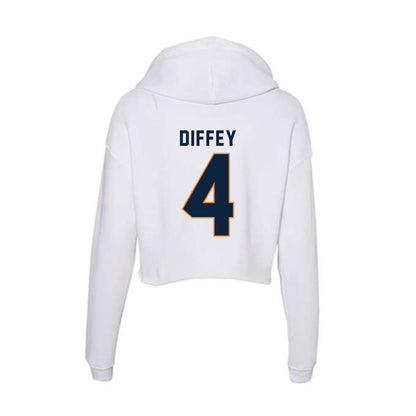UT Martin - NCAA Baseball : Choyce Diffey - Women's Crop Fleece Hoodie-1