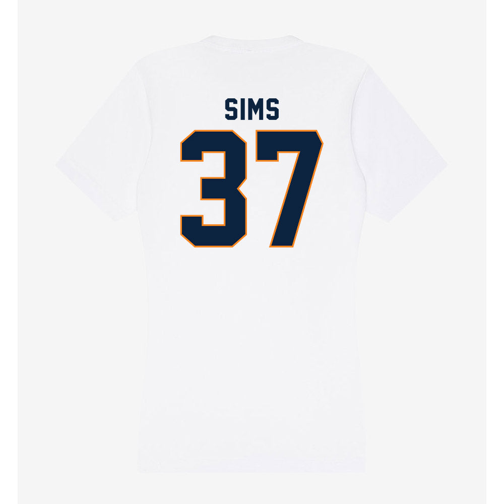 UT Martin - NCAA Football : Brandon Sims - Women's V-Neck T-Shirt-1
