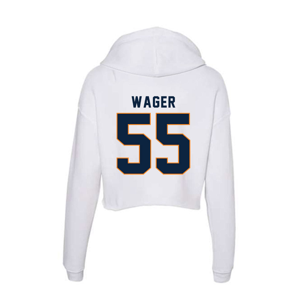 UT Martin - NCAA Baseball : Zach Wager - Women's Crop Fleece Hoodie-1