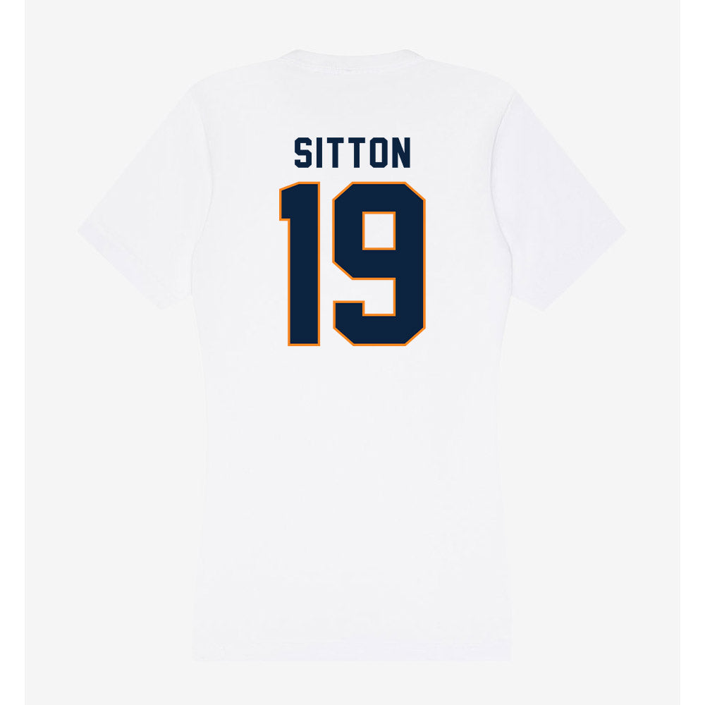 UT Martin - NCAA Baseball : Jacob Sitton - Women's V-Neck T-Shirt-1