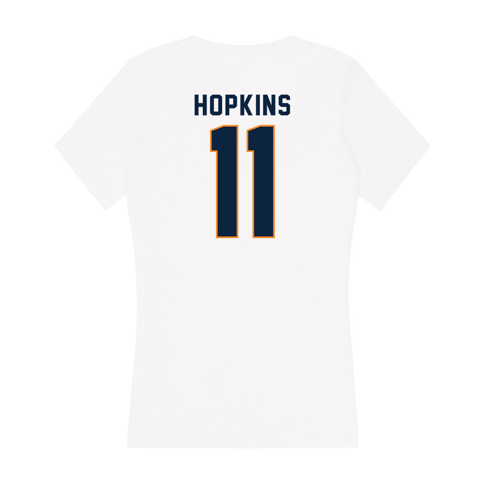 UT Martin - NCAA Men's Basketball : AJ Hopkins - Women's V-Neck T-Shirt-1