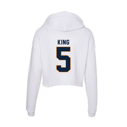 UT Martin - NCAA Men's Basketball : Damien King - Women's Crop Fleece Hoodie-1