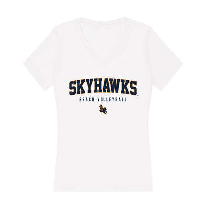 UT Martin - NCAA Beach Volleyball : Amara Traiger - Women's V-Neck T-Shirt-0