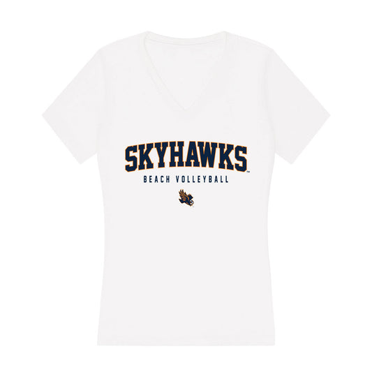 UT Martin - NCAA Beach Volleyball : Amara Traiger - Women's V-Neck T-Shirt-0