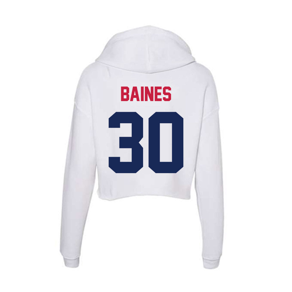 South Alabama - NCAA Women's Basketball : Jeriyah Baines - Women's Crop Fleece Hoodie-1
