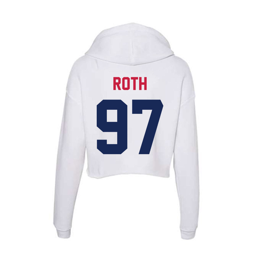 South Alabama - NCAA Football : Max Roth - Women's Crop Fleece Hooded Sweatshirt-1