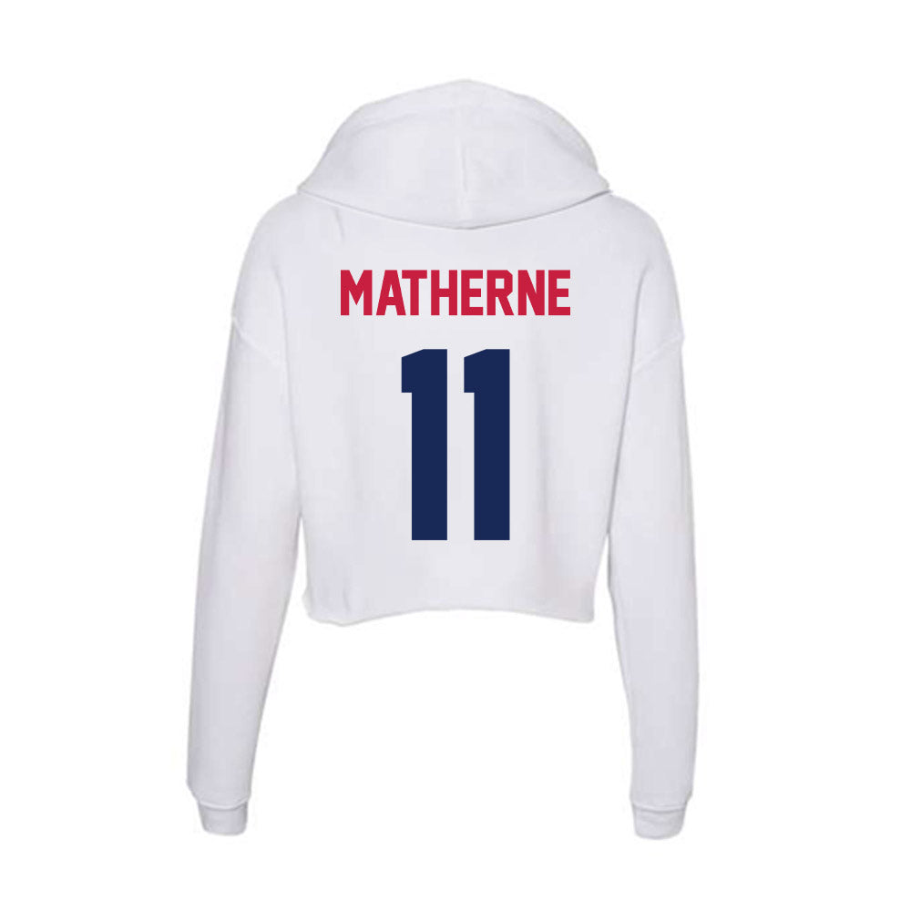 South Alabama - NCAA Women's Soccer : Ava Matherne - Women's Crop Fleece Hoodie-1