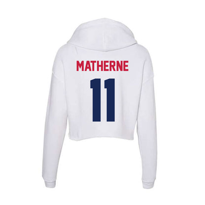 South Alabama - NCAA Women's Soccer : Ava Matherne - Women's Crop Fleece Hoodie-1