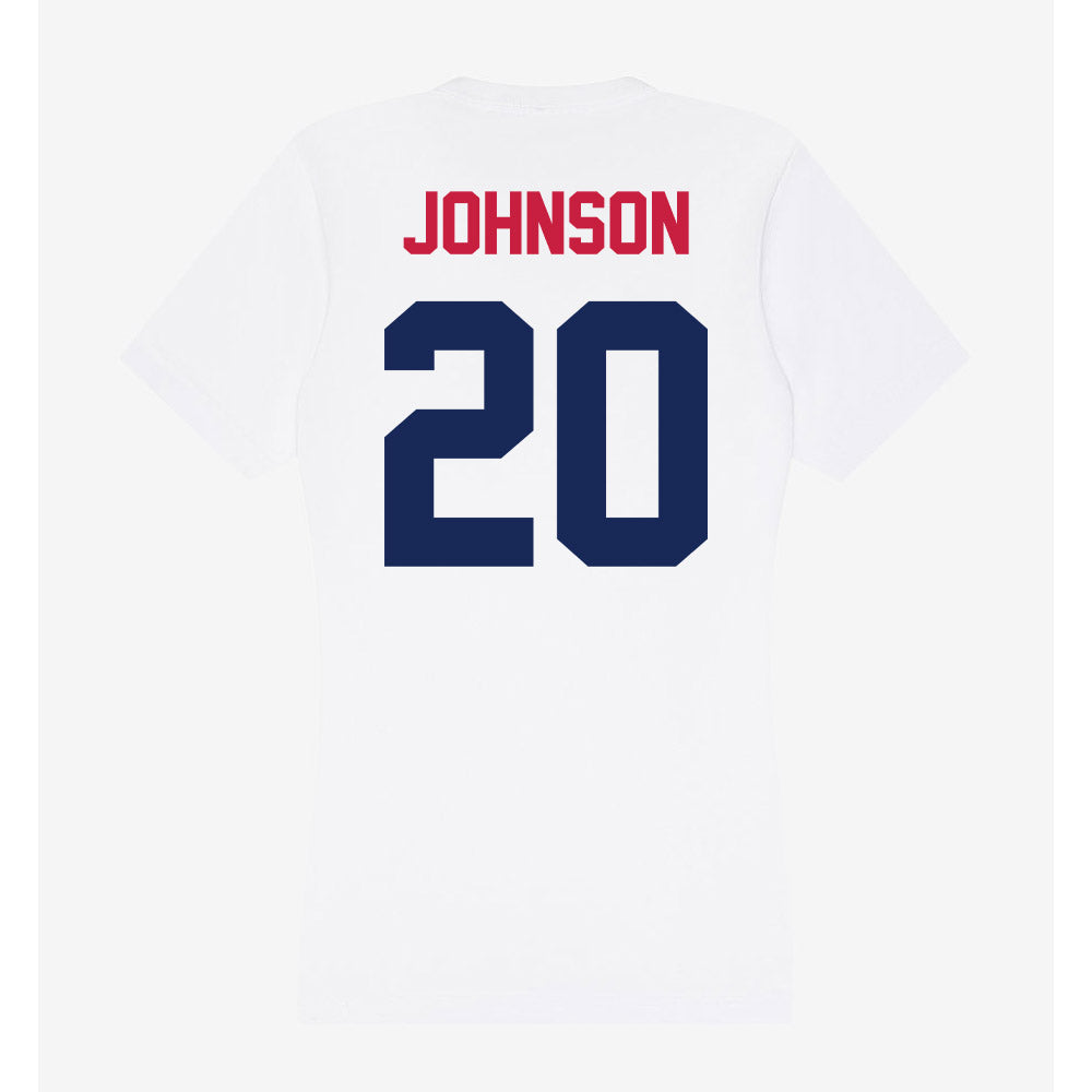 South Alabama - NCAA Football : Tirrell Johnson - Women's V-Neck T-Shirt-1