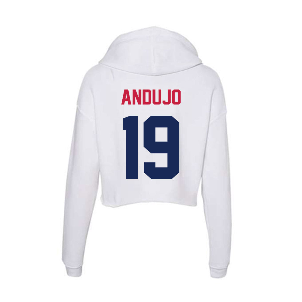 South Alabama - NCAA Softball : Frankie Andujo - Women's Crop Fleece Hoodie-1