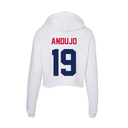 South Alabama - NCAA Softball : Frankie Andujo - Women's Crop Fleece Hoodie-1